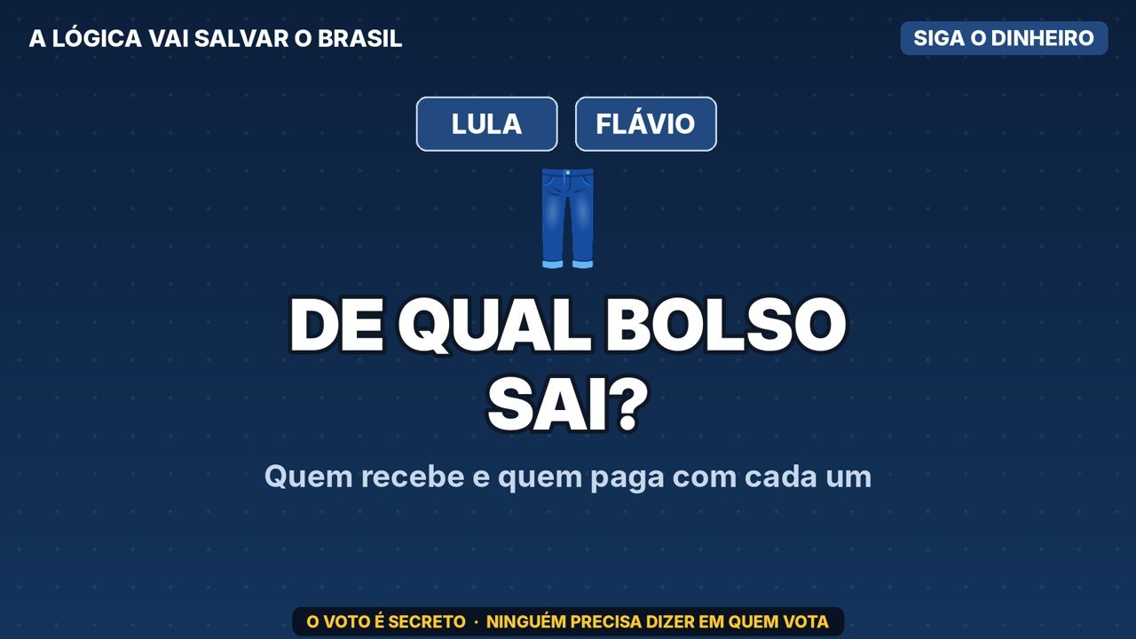 Siga o dinheiro: quem ganha e quem paga com Lula e Flávio