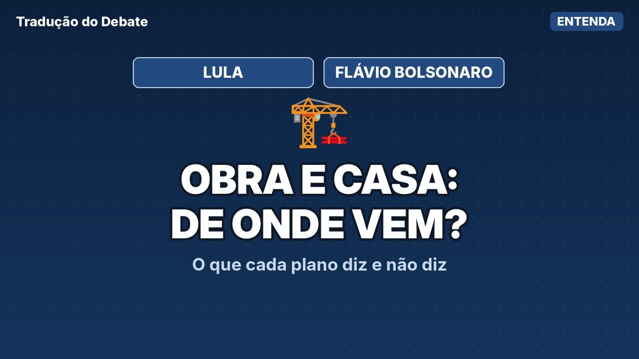 Obras e casas nos planos de Lula e Flávio: de onde vem?