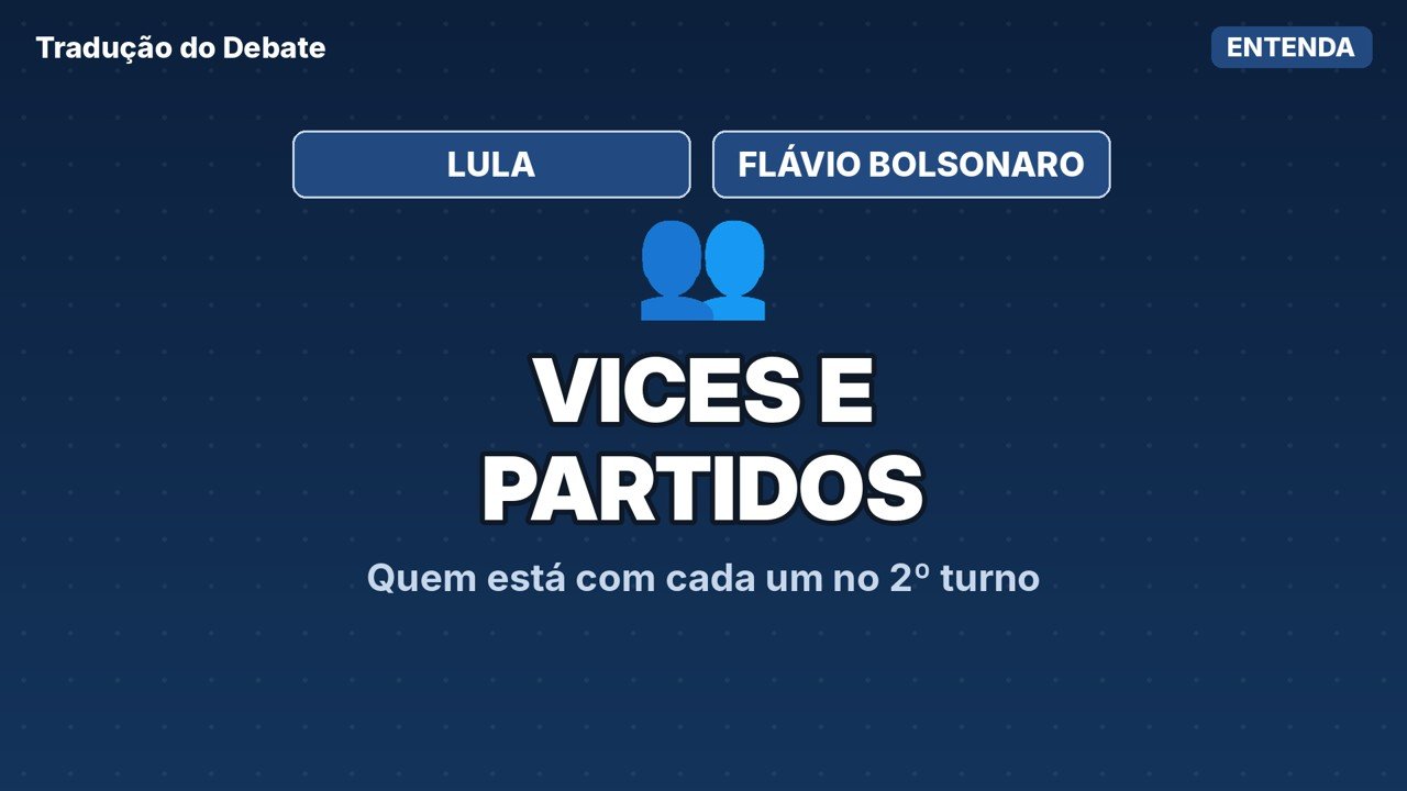 Vices e partidos de Lula e Flávio no 2º turno