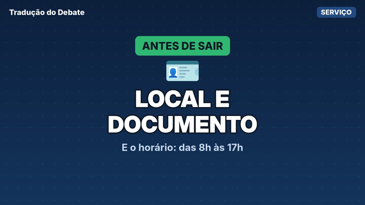Domingo de eleição: horário, local e documento para votar
